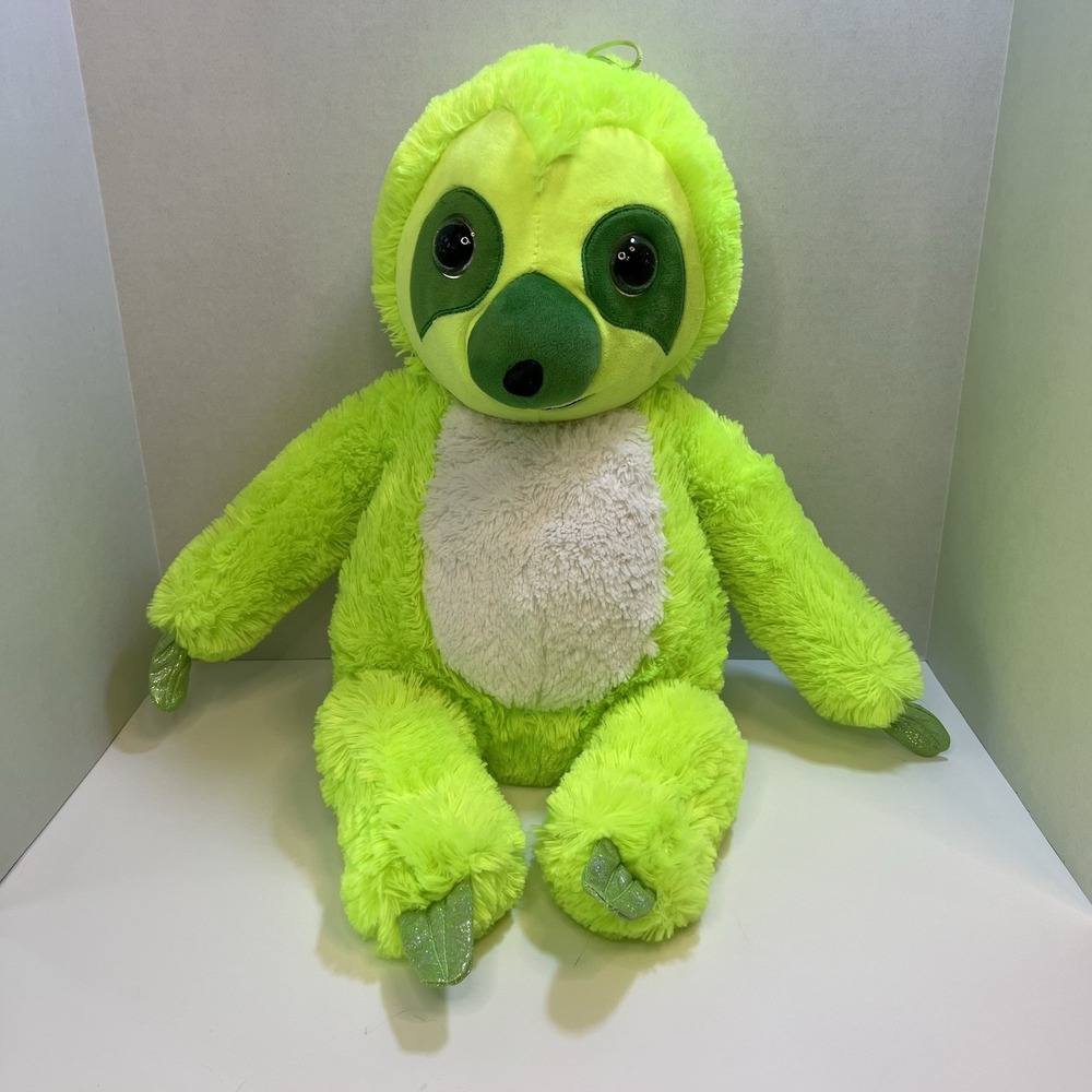 Toy Factory‎ Sloth neon green soft cuddle plush 21"